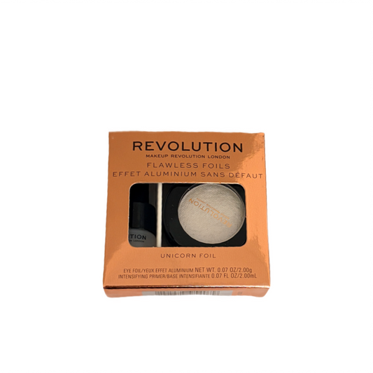 Revolution Flawless Foils Eyeshadow Palette, Overcome, Glitter & Metallic Shades, Longlasting Wear, Unicorn Foil