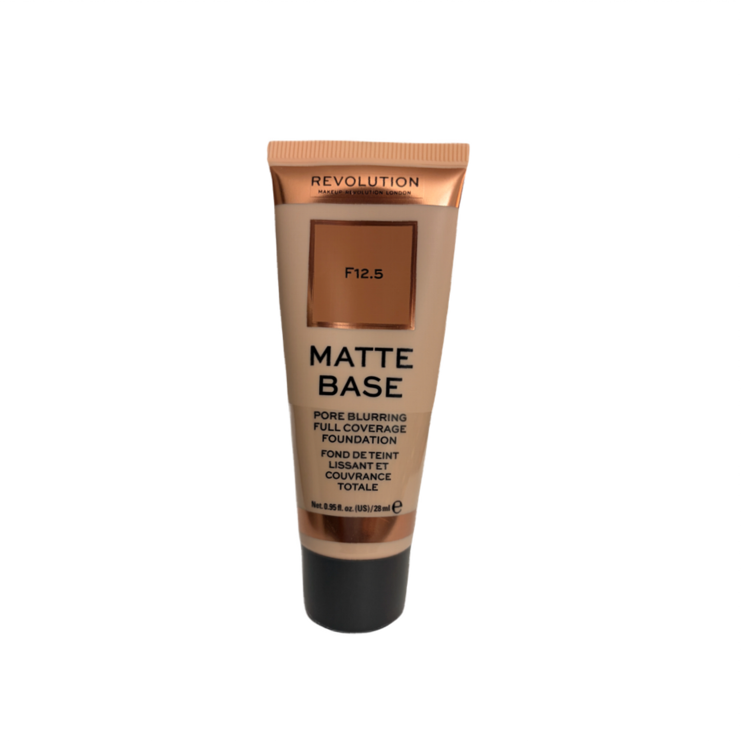 Revolution Makeup Matte base pore blurring full coverage foundation, F12.5