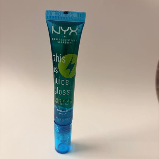 NYX Professional Makeup This Is Juice Gloss, Hydrating Lip Gloss, Blueberry Mood, 0.33 fl oz