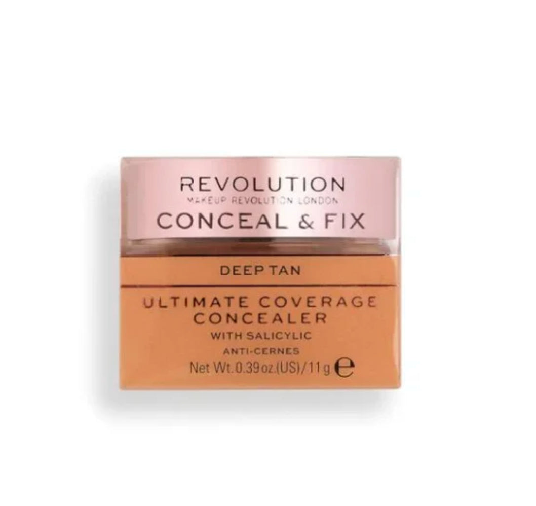 Makeup Revolution Conceal and Fix Ultimate Coverage Concealer - Deep Tan