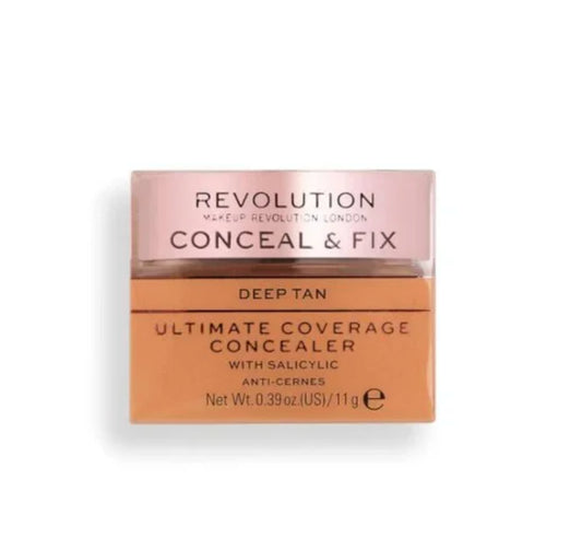 Makeup Revolution Conceal and Fix Ultimate Coverage Concealer - Deep Tan