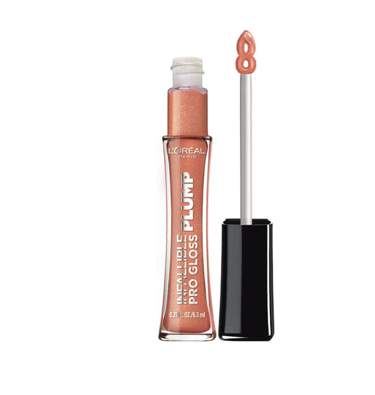 L'Oreal Paris Infallible Pro Gloss Plump Lip Gloss with Hyaluronic Acid, 609 Licid Glow