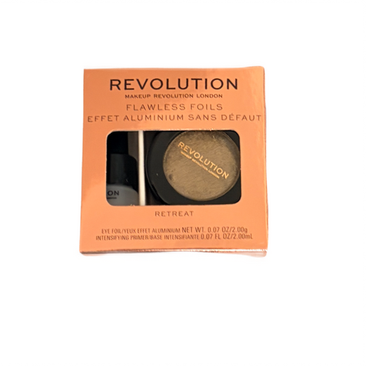 Revolution Flawless Foils Eyeshadow Palette, Overcome, Glitter & Metallic Shades, Longlasting Wear, Retreat