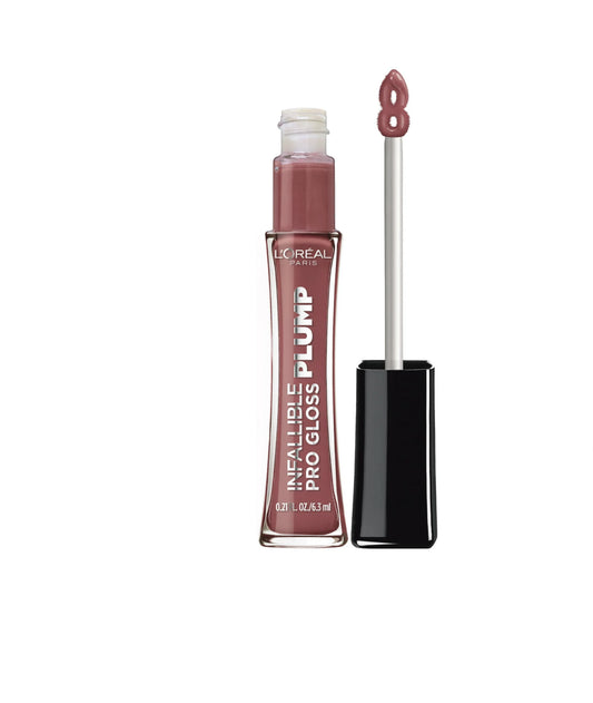 L'Oreal Paris Infallible Pro Gloss Plump Lip Gloss with Hyaluronic Acid, 604 Radiant Mauve